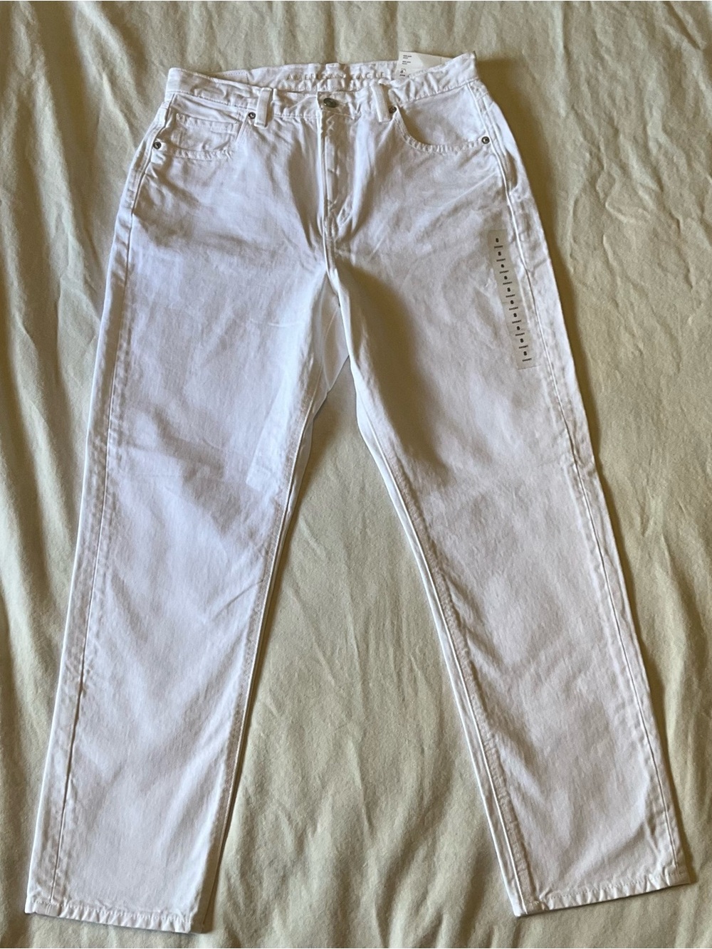 American Eagle Outfitters White Curvy Mom Jeans